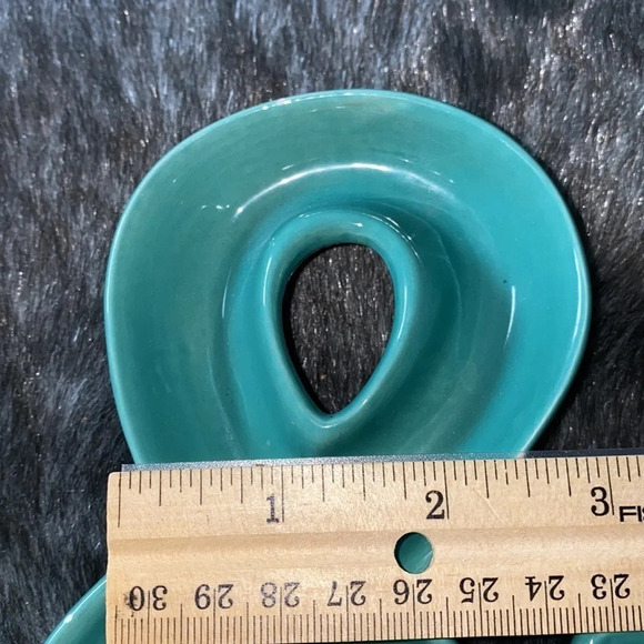 & Teal  ceramic display dish decor New - Picture 10 of 11